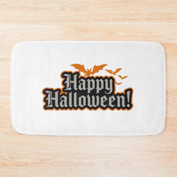 Item preview, Happy Halloween Spooky Gothic Typography with Flying Bats designed and sold by stylishsketcher.