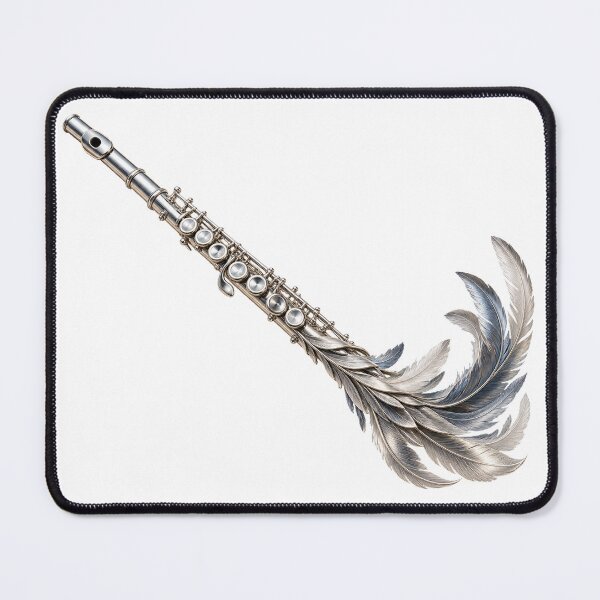 Item preview, Elegant Feather Flute Musical Art designed and sold by GraffiCity.