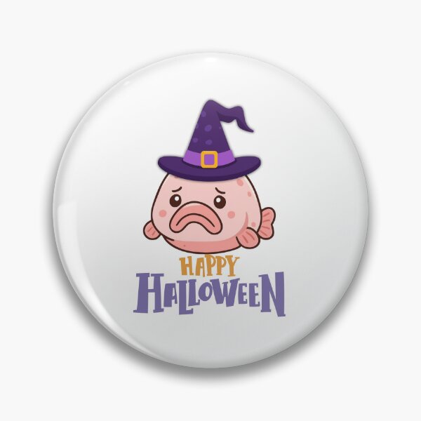 Artikelvorschau, Niedliche traurige Blobfisch-Hexe – Frohes Halloween! entworfen und verkauft von Inka Moon Design.