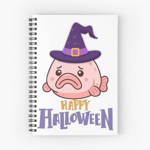 Item preview, Cute Sad Blobfish Witch Happy Halloween designed and sold by Inka Moon Design.
