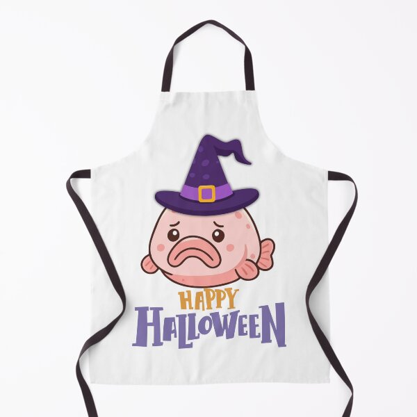 Item preview, Cute Sad Blobfish Witch Happy Halloween designed and sold by Inka Moon Design.