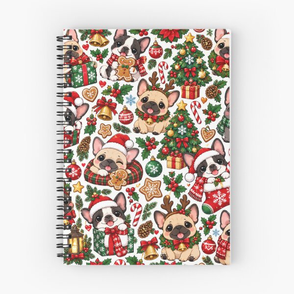 Item preview, Cute Christmas French Bulldog Pattern – Festive Frenchies designed and sold by Flower Magic .