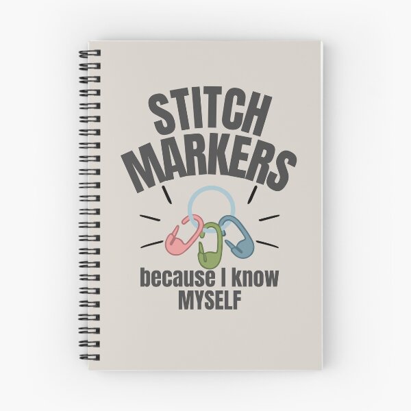 Item preview, Stitch Markers Because I Know Myself designed and sold by SipAndStitchCo.