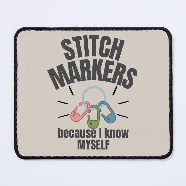 Item preview, Stitch Markers Because I Know Myself designed and sold by SipAndStitchCo.