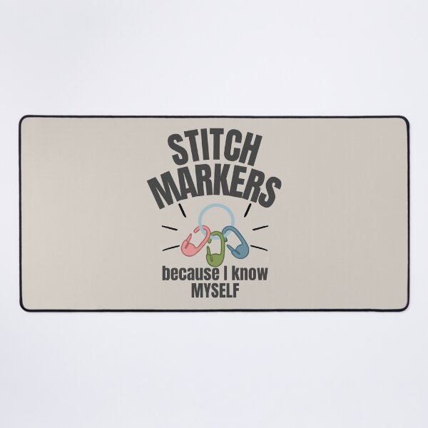 Item preview, Stitch Markers Because I Know Myself designed and sold by SipAndStitchCo.
