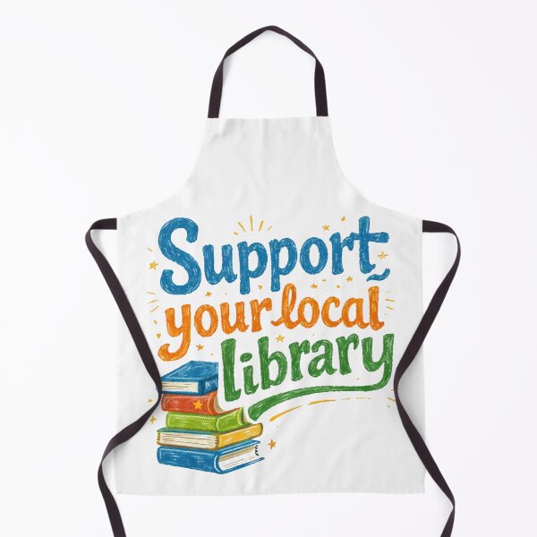 Item preview, Support Your Local Library Delicate Sketch Book With Retro Crayon Touches of Colors designed and sold by sadedream.