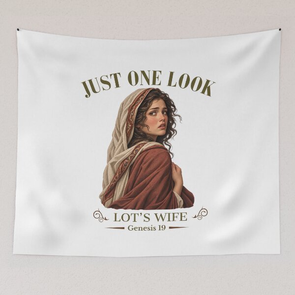 Item preview, Just One Look - Lot's Wife Genesis 19 - Pillar of Salt Biblical Art designed and sold by Neurospicy Trolls.