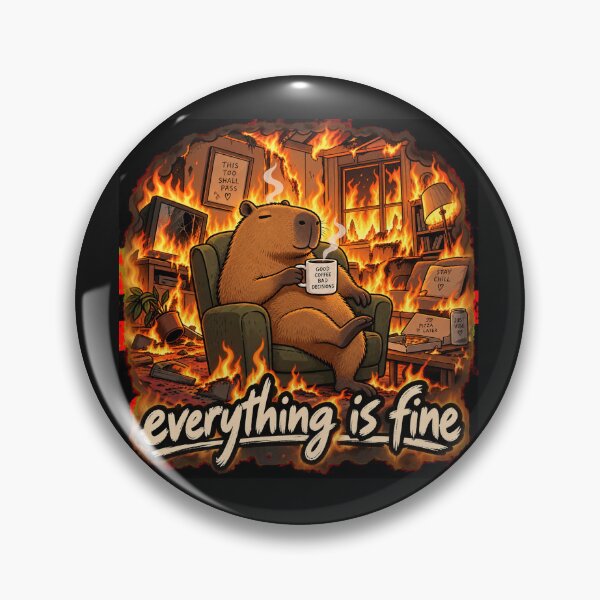 Item preview, Kapibara everything is fine designed and sold by SupremeArtisimo.