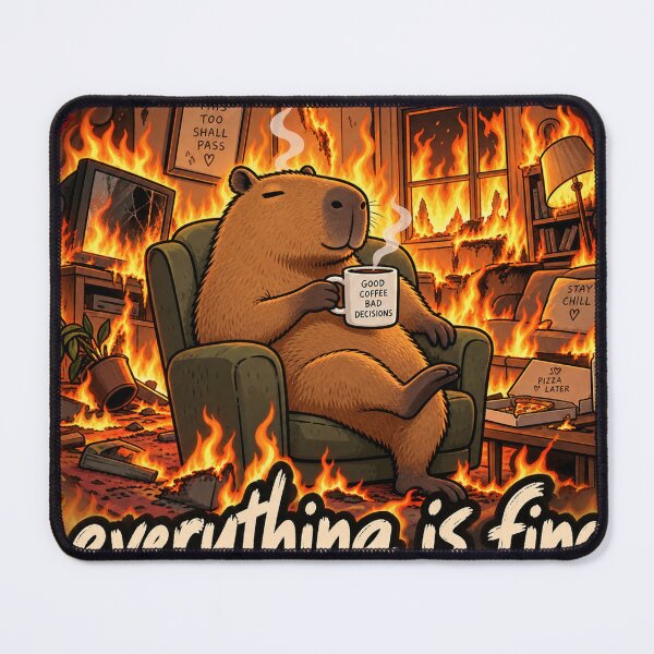 Item preview, Kapibara everything is fine designed and sold by SupremeArtisimo.