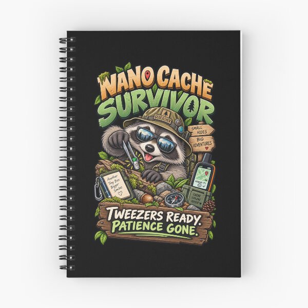 Item preview, Nano Cache Survivor Funny Geocaching Raccoon designed and sold by Ridaelb.