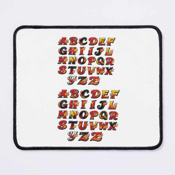 Item preview, Flame Letter Alphabet – Retro Fire Typography A to Z Design designed and sold by aloksahu123.