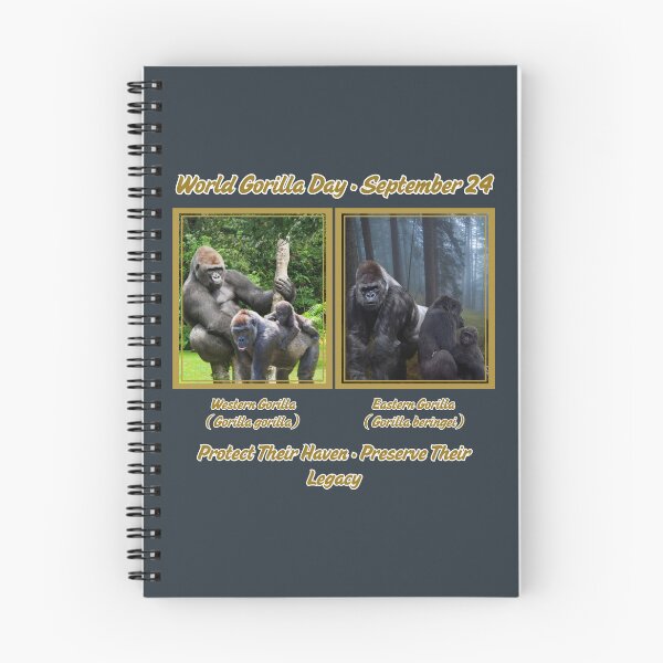 Item preview, World Gorilla Day Sept 24th 2026 Conservation Art designed and sold by Nightshade Pixie Creations.
