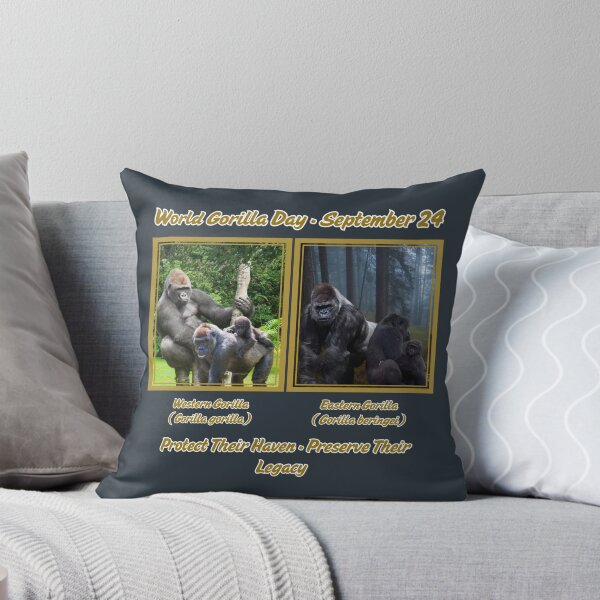 Item preview, World Gorilla Day Sept 24th 2026 Conservation Art designed and sold by Nightshade Pixie Creations.