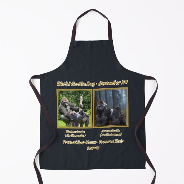 Item preview, World Gorilla Day Sept 24th 2026 Conservation Art designed and sold by Nightshade Pixie Creations.