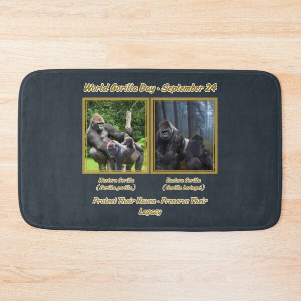 Item preview, World Gorilla Day Sept 24th 2026 Conservation Art designed and sold by Nightshade Pixie Creations.
