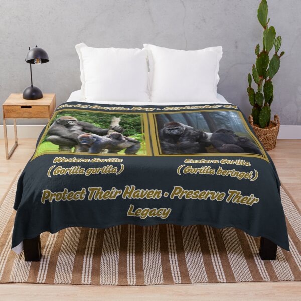 Item preview, World Gorilla Day Sept 24th 2026 Conservation Art designed and sold by Nightshade Pixie Creations.