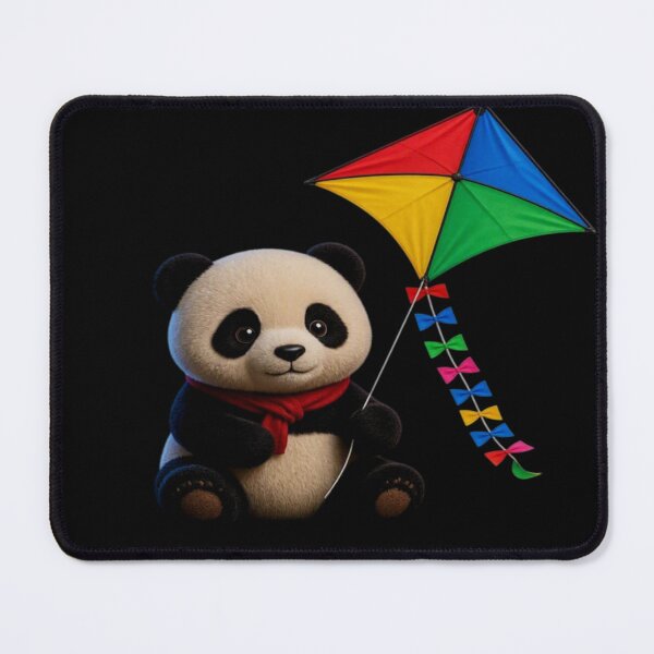 Item preview, Cute Panda with Colorful Kite - Whimsical Kawaii Animal Art designed and sold by Breezes-of-Ida.