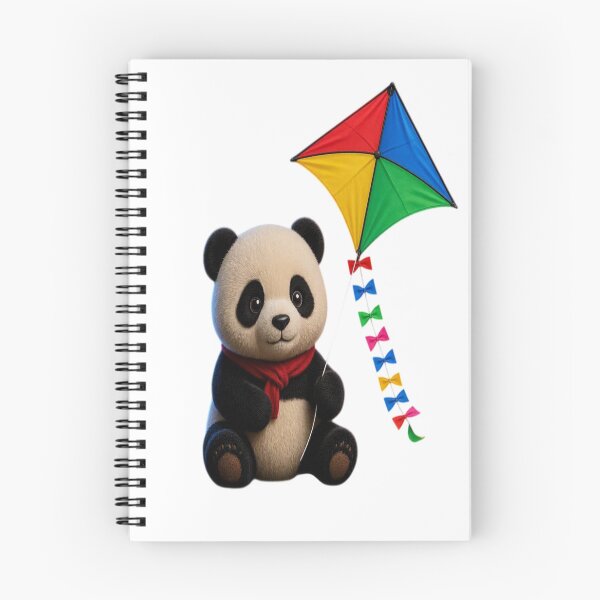 Item preview, Cute Panda with Colorful Kite - Whimsical Kawaii Animal Art designed and sold by Breezes-of-Ida.