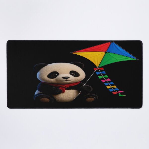 Item preview, Cute Panda with Colorful Kite - Whimsical Kawaii Animal Art designed and sold by Breezes-of-Ida.