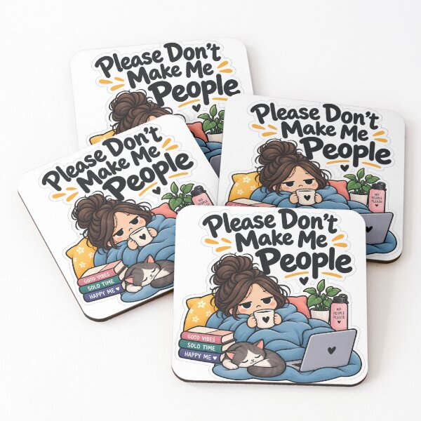 Item preview, Please Don’t Make Me People – Funny Introvert Humor Sticker designed and sold by Pixel & Ponder.