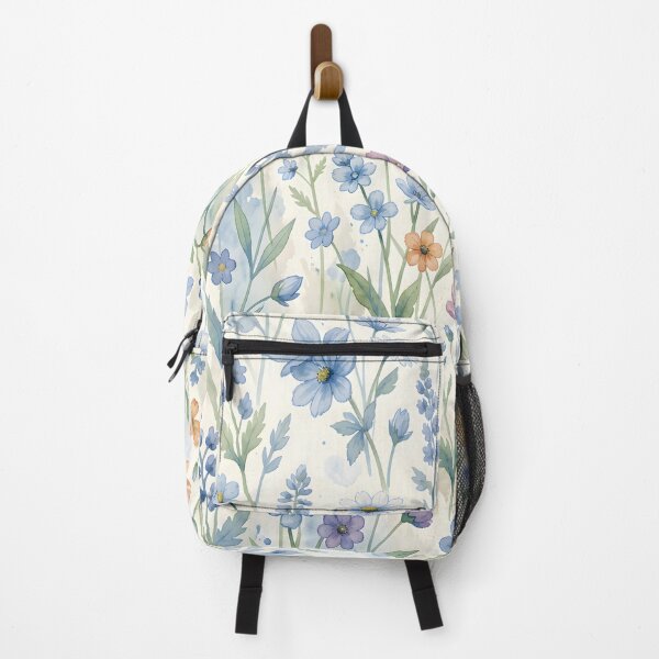 Item preview, Delicate Pastel Meadow Blue Watercolor Wildflowers Floral Pattern designed and sold by ZHD Home Decor - Apparel - Accessories.