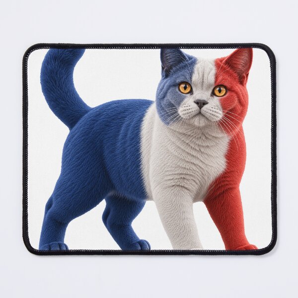 Item preview, French Flag Cat Tricolor Patriotic Art designed and sold by GraffiCity.