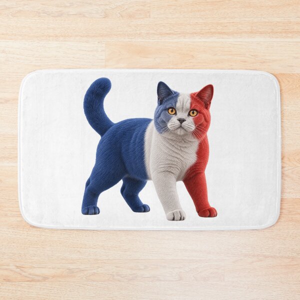 Item preview, French Flag Cat Tricolor Patriotic Art designed and sold by GraffiCity.