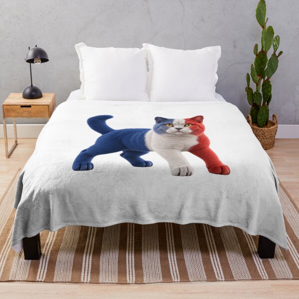 Item preview, French Flag Cat Tricolor Patriotic Art designed and sold by GraffiCity.