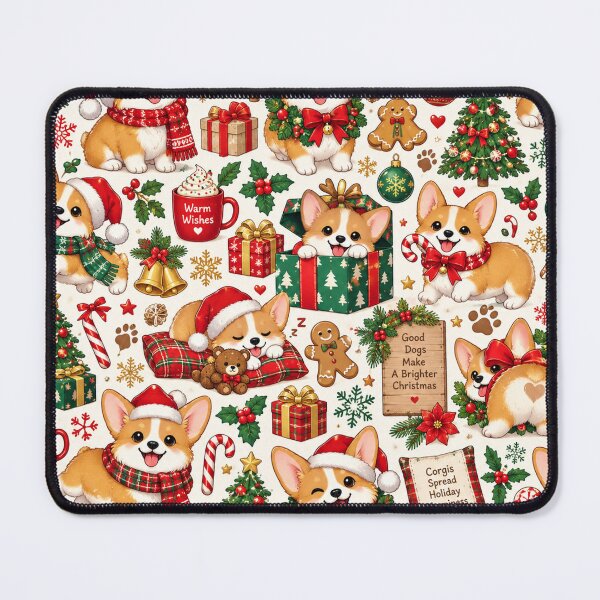 Item preview, Cute Christmas Corgi Pattern – Festive Holiday Corgis designed and sold by Flower Magic .