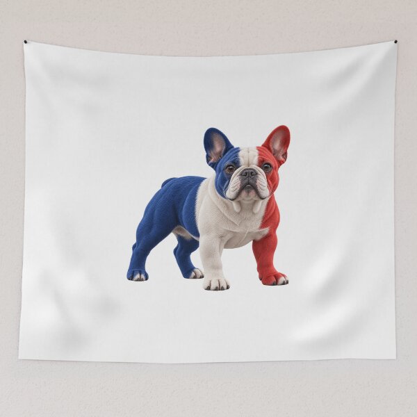 Item preview, French Bulldog French Flag Patriotic Art designed and sold by ROVVI.