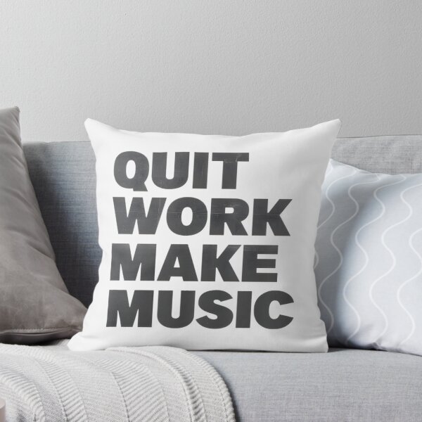 Item preview, Quit Work and Make Music Vintage Style Retro Inspirational Artwork designed and sold by Atico.