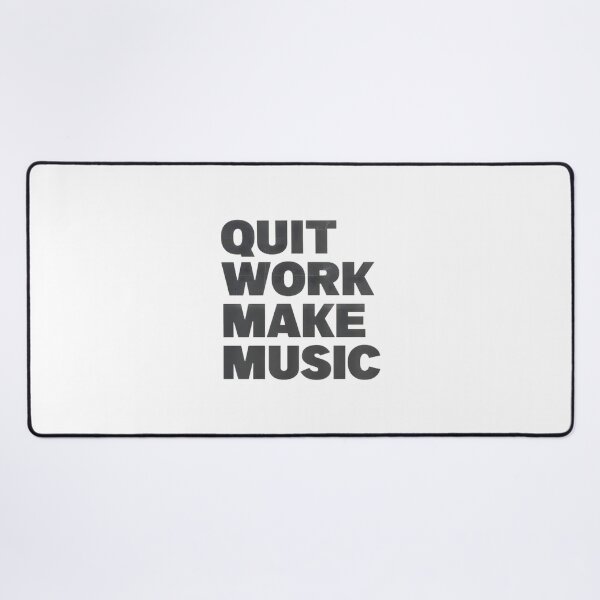 Item preview, Quit Work and Make Music Vintage Style Retro Inspirational Artwork designed and sold by Atico.
