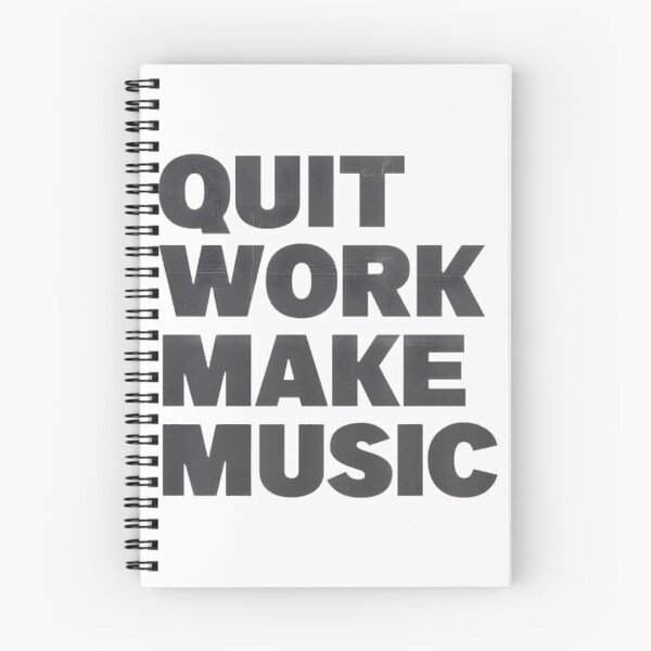 Item preview, Quit Work and Make Music Vintage Style Retro Inspirational Artwork designed and sold by Atico.