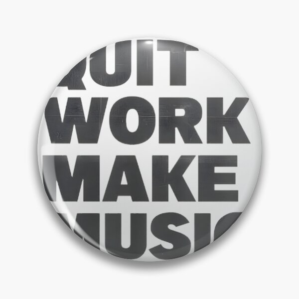 Aperçu de l'œuvre Quittez le travail et faites de la musique - Illustration rétro inspirante de style vintage créée et vendue par Atico.
