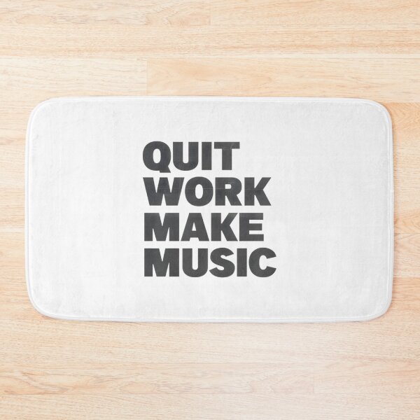 Item preview, Quit Work and Make Music Vintage Style Retro Inspirational Artwork designed and sold by Atico.