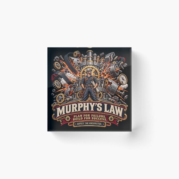 Item preview, Murphy’s Law Engineer Embroidered Industrial Steampunk Design designed and sold by Emoji Emblems.