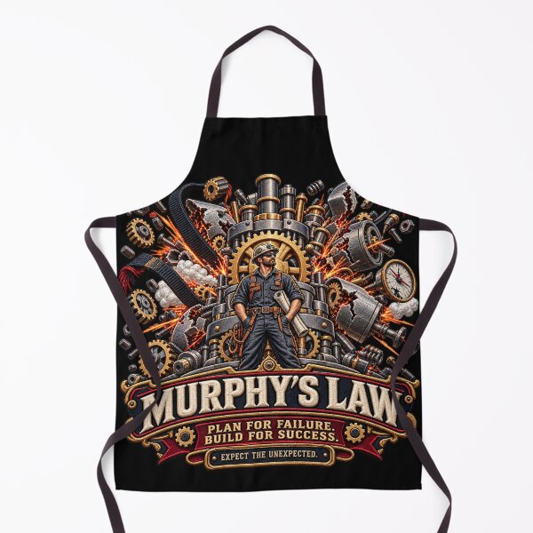 Item preview, Murphy’s Law Engineer Embroidered Industrial Steampunk Design designed and sold by Emoji Emblems.