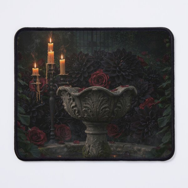 Item preview, Black Dahlias and Burgundy Roses Gothic Garden designed and sold by JanjjaSoulInk.