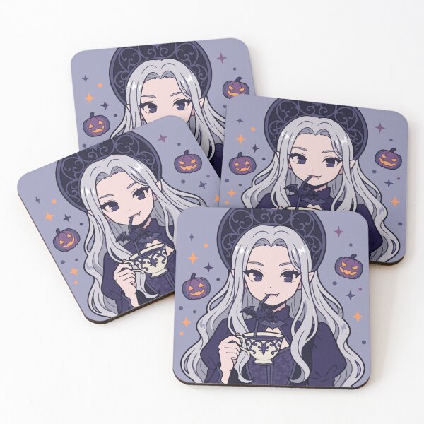 Item preview, Gothic Vampire Princess Drinking Tea - Cute Anime Spooky Aesthetic designed and sold by JEMAR Designs.