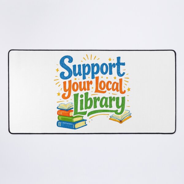 Item preview, Support Your Local Library Delicate Sketch Book With Retro Crayon Touches of Colors On Board designed and sold by sadedream.