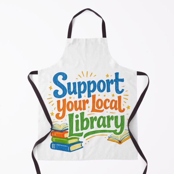 Item preview, Support Your Local Library Delicate Sketch Book With Retro Crayon Touches of Colors On Board designed and sold by sadedream.
