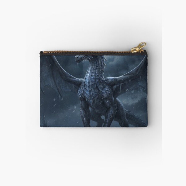 Item preview, Majestic Ice Dragon on a Frozen Gothic Mountain designed and sold by JanjjaSoulInk.