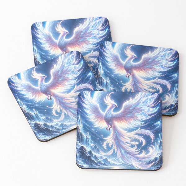 Item preview, Celestial Phoenix Moon Fantasy – Magical Ice Bird designed and sold by DrakariArt.