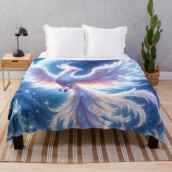 Item preview, Celestial Phoenix Moon Fantasy – Magical Ice Bird designed and sold by DrakariArt.