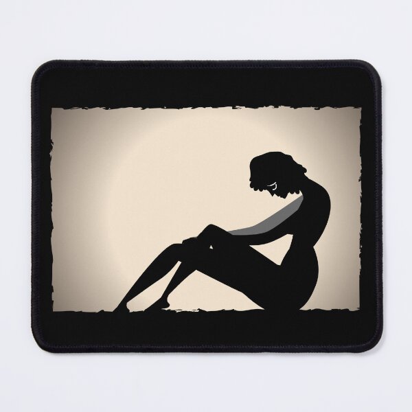 Item preview, sad lonely woman silhouette confined in an enclosed space designed and sold by matintheworld ( delcarmat ).
