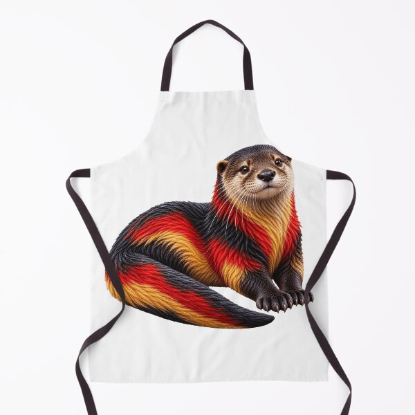 Item preview, German Otter Black Red Gold Wildlife Art designed and sold by ROVVI.
