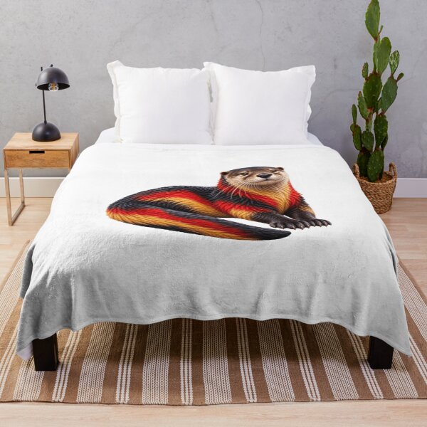 Item preview, German Otter Black Red Gold Wildlife Art designed and sold by GraffiCity.