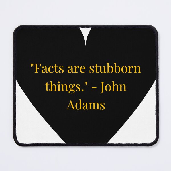 Item preview, John Adams Quote – Gold Text Black Heart designed and sold by TheIconSmith.