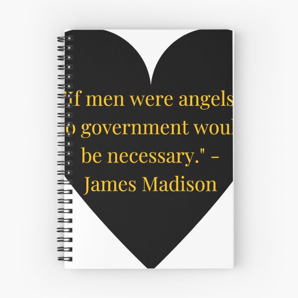 Item preview, James Madison Quote – Gold Text Black Heart designed and sold by TheIconSmith.