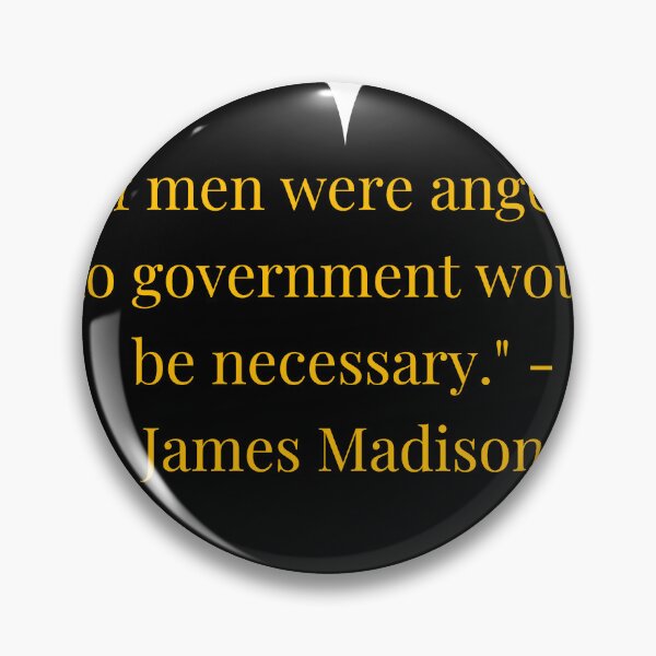 Item preview, James Madison Quote – Gold Text Black Heart designed and sold by TheIconSmith.